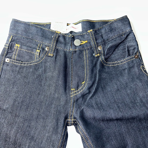 Nwt Boys Levi’s Jeans Pants 514 Straight Adjustable Waist Sz 8 Reg 24x22 - Picture 3 of 5
